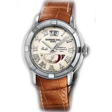 Raymond Weil Parsifal Automatic Cream Dial Stainless Steel Mens Watch 2843-STC-00808