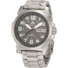 Reactor Mens Atom Analog Stainless Watch - Silver Bracelet - Charcoal Dial - 68010