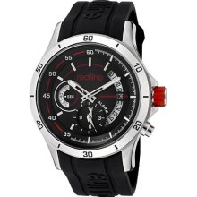 Red Line Men's 50021-01 Tech Black Dial Black Silicone Watch