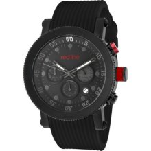 Red Line Men's Compressor Chronograph Black Dial W/Grey Accents Black