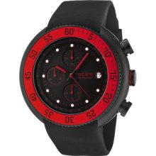 Red Line Men's Driver Chronograph Black Dial Black Ip Case Black Silic