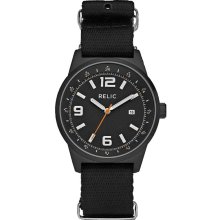 Relic Black Nylon Luminous Men's Watch ZR11949
