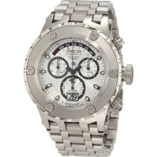 Reserve Stainless Steel Case and Bracelet Chronograph Silver Dial Day and Date D