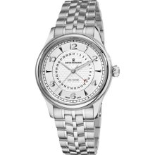 Revue Thommen Men's 'Date Pointer' Silver Face Automatic Watch