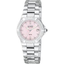 Riva Ladies Watch by Citizen - Pink Dial - 24 Diamonds - Silver Tone EW0890-58X