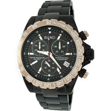 Roberto Bianci Men's Professional Commando Gold Bezel Chronograph Watch