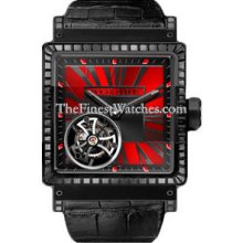 Roger Dubuis King Square Black Titanium Flying Tourbillon Diamond Watch