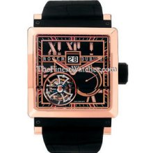 Roger Dubuis King Square Pink Gold Flying Tourbillon Watch