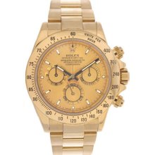 Rolex 18k Yellow Gold Cosmograph Daytona Men's Watch 116528 Gold Dial