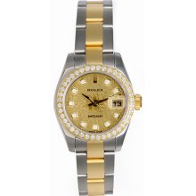 Rolex 2-tone Datejust Ladies Diamond Watch 179173