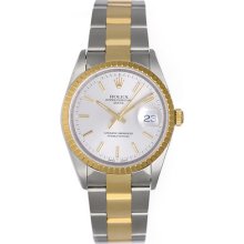 Rolex Date Men's Stainless Steel & Gold 2-tone Watch 15223