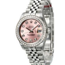 Rolex Datejust 31mm Steel/White Gold 46 Diamond Ladies Watch 178384