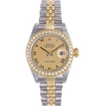 Rolex Datejust Ladies Watch with Custom Diamond Bezel 69173