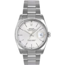 Rolex Datejust Men's Stainless Steel Watch 116234 Silver Stick Dial