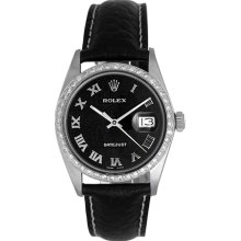 Rolex Datejust Stainless Steel Ladies Diamond Watch 16014