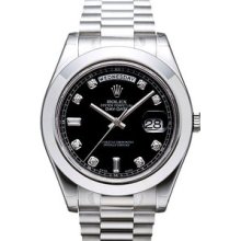 Rolex Day-Date II President 41mm Platinum Mens Watch 218206