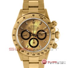 Rolex Daytona 18k Yellow Gold Champagne Dial 16528 40MM Model