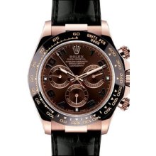 Rolex Daytona Pink Gold Strap Watch 116515