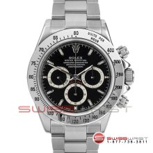 Rolex Daytona Stainless Steel Black Dial 16520 40MM Model Zenith