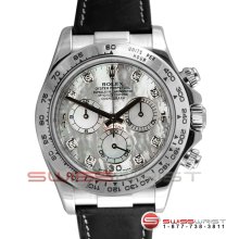 Rolex Daytona White Gold Mother Of Pearl Diamond Dial 116519 40MM