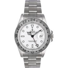 Rolex Explorer II Men's Stainless Steel Watch 16570 White Dial