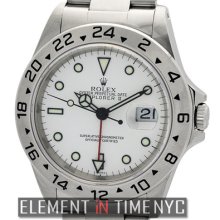 Rolex Explorer Ii Stainless Steel White Dial 40mm 16570 A Series With Papers