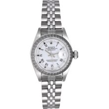 Rolex Ladies Oyster Perpetual Date Watch 69240 White Dial