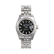 Rolex Lady Datejust Steel & White Gold Black Face Unworn