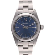 Rolex Lady Oyster Perpetual Ladies Watch 76080 Blue Dial