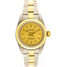 Rolex Lady Oyster Perpetual Ladies Watch 67193 Champagne Dial