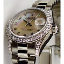 Rolex Lady President 18k White Gold Mother of Pearl Arabic 179159 WatchChest