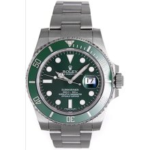 Rolex Submariner Green Dial Men's Stainless Steel Watch 116610V
