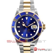Rolex Submariner Two Tone Blue Dial - Bezel 16613 1990s