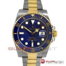 Rolex Submariner Two Tone Blue Dial - Ceramic Bezel 116613LB