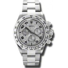 Rolex Watches Daytona White Gold Bracelet 116509 pave