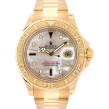 Rolex Yacht-Master Mens Watch 16628 Genuine Rolex Mother-Of-Pearl Dial