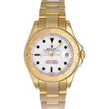 Rolex Yacht-Master Midsize Men's/Ladies 18k Gold Watch 168628