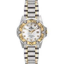 Rotary Alb00033-w-40 Ladies Aquaspeed Two Tone Watch Gold Sivler Rrp Â£200