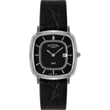 Rotary Gs08100-04 Mens Ultra Slim Black Watch