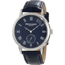 Rudiger R3000-04-003l Leipzig Blue Dial Roman Numeral Stainless Watch