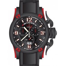 Russian Diver Chronograph Stainless Steel Case Rubber Bracelet Black T