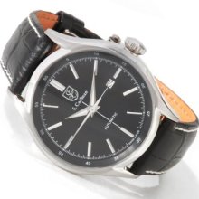 S. Coifman Men's Swiss Made Automatic Date Window Leather Strap Watch