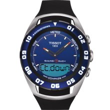 Sailing-Touch Men's Quartz Watch - Blue Dial With Black Rubber Strap