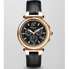 Salvatore Ferragamo Croc-Embossed Chronograph Watch