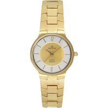 Sartego Ladies Gold Tone Seville Dress Watch Gold Dial SVQ662