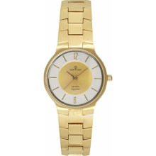 Sartego SVQ222 Gold Tone Seville Dress Watch Gold Dial