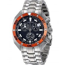 Sector Ocean Master Chrono Watch With Black And Orange Dial And Solid Stainless Steel Bracelet