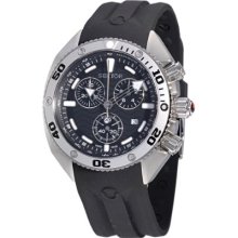 Sector Ocean Master Watch With Chrono Black Dial And Pu Strap
