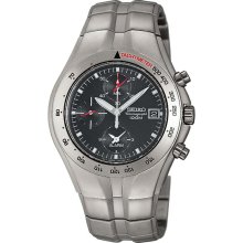 Seiko 40mm Titanium Alarm Chronograph Wrist Watch