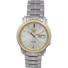 Seiko 5 Snkk72k1 Snkk72 Men's Two Tone Stainless Steel Automatic Watch